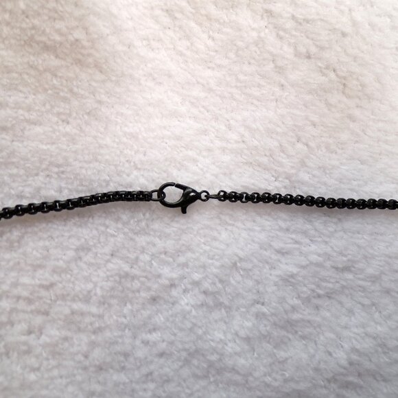 Black SS Magen Star of David Pendant Necklace Laser Cut - Picture 4 of 5